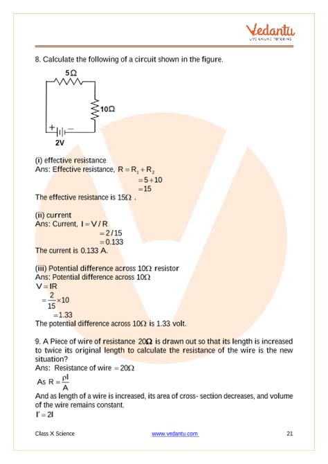 Cbse Class Science Chapter Electricity Important Questions