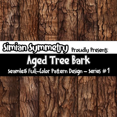 Aged Tree Bark Digital Paper Instant Download Seamless Patterns Ancient Forest Collection Tree