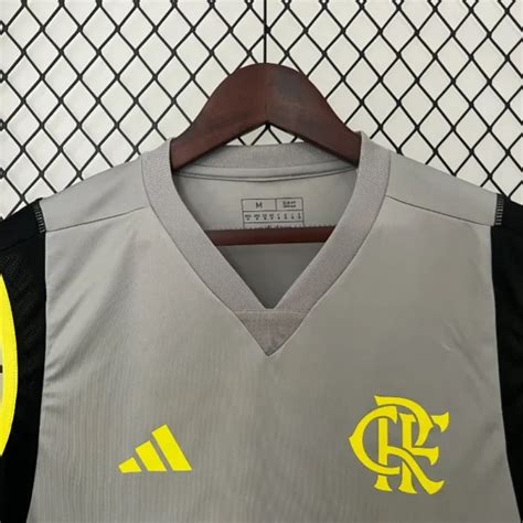 24 25 Flamengo Gray Training Vest Soccer Jersey Yupoo