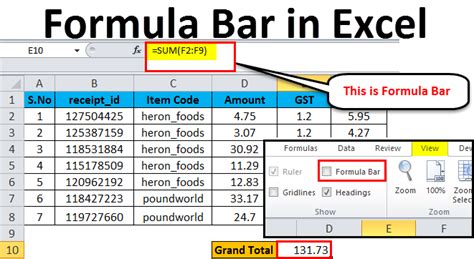 Formula Bar In Excel How To Use Formula Bar Formulaexamples