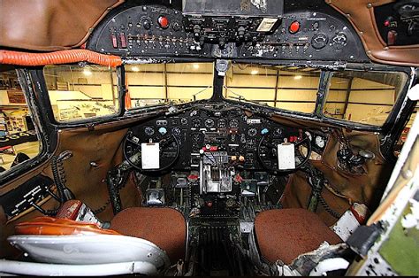 Cockpit of a DC3 Dakota