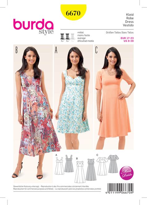 Burda 6670 Misses Dress