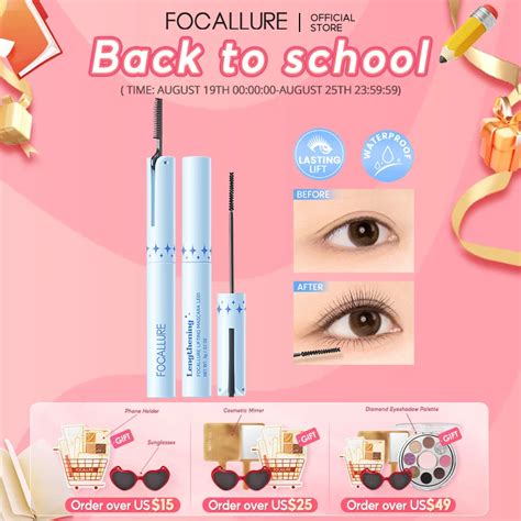 FOCALLURE Ultra Fine Mascara Waterproof Long Lasting Black Pro Length