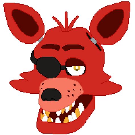 Pixilart Foxy Head Pixel Art Uploaded By Crazycreeper529