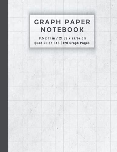 Graph Paper Composition Notebook Quad Ruled 5x5 Large Grid Paper