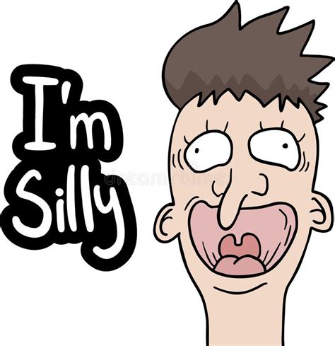 Silly Face Stock Vector Illustration Of Fool Head Short 35099800