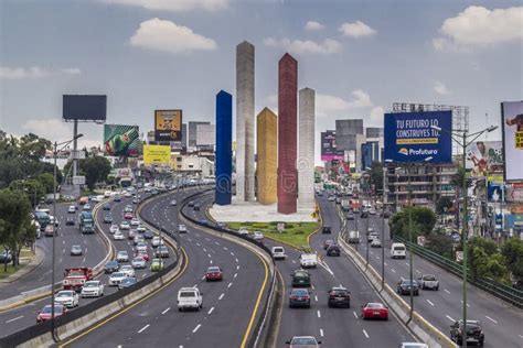 Mexico City Skyline Panorama Editorial Stock Image - Image of federal ...