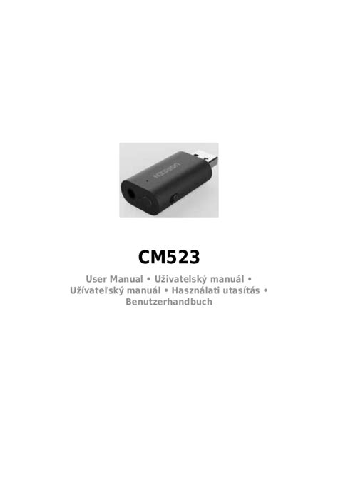 Ugreen Cm523 User Manual Bluetooth Txrx Modes Setup Guide