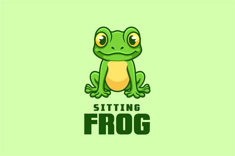 Sitting Frog Cartoon Illustration Mascot Graphic by ajiwaluyo88 ...