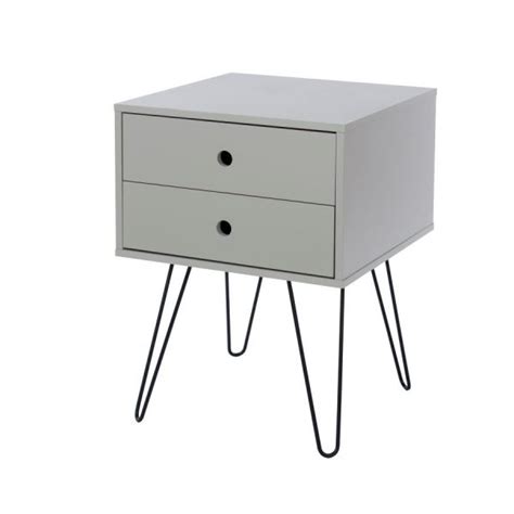 Painted Options Grey Telford White Metal Drawer Bedside