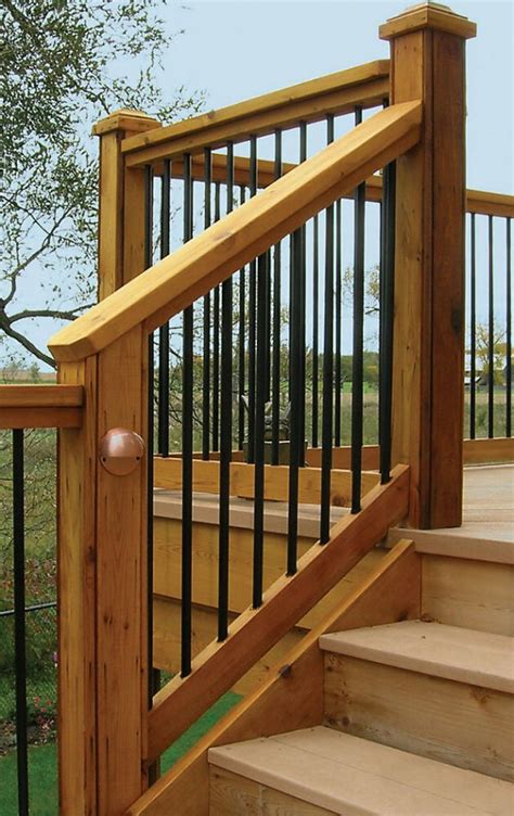 Veranda Deck Stair Railing Kit Round Balusters Peak Products Canada