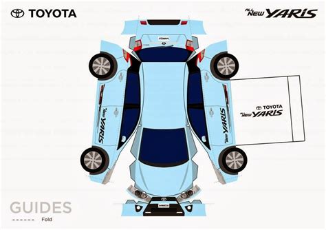 Papercraft Toyota 5 Yaris Toyota Paper Car