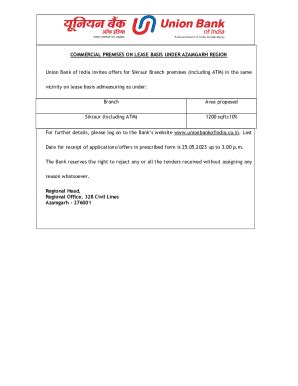 Fillable Online Tender Uploading Document For Premises On Lease Basis