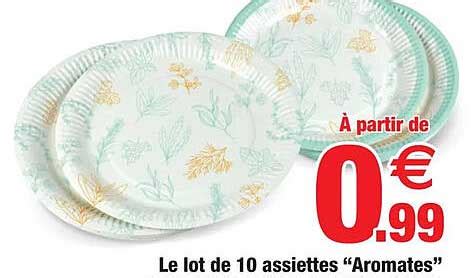 Promo Le Lot De 10 Assiettes Aromates Chez Bazarland ICatalogue Fr