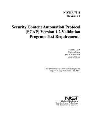 Fillable Online Nvlpubs Nist Security Content Automation Protocol SCAP