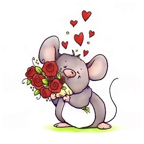 Pin By Rachel Botha On My Saves Cute Mouse Digital Stamps Happy