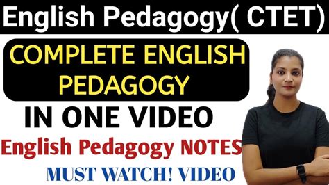 Complete English Pedagogy For Ctet English Pedagogy Ctet Ctet