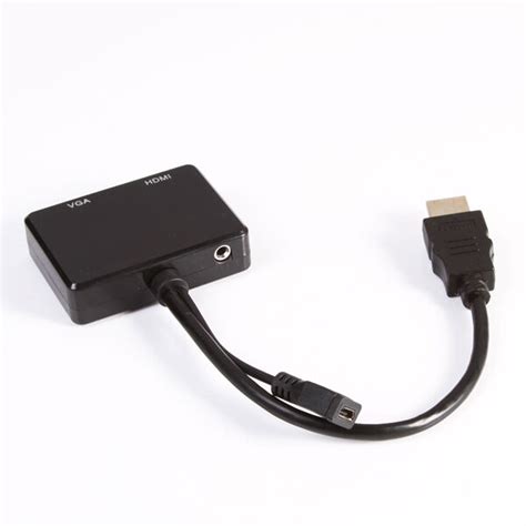 Micro Usb Hdmi Male To Hdmi Vga Female Adapter Splitter Cable 1080p Video Audio Ebay