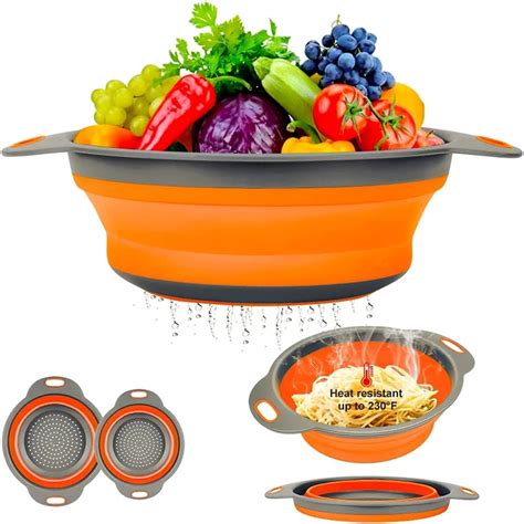 Nogis Collapsible Colander Set Collapsible Strainer Set Of Piece