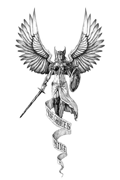 The Lady Valkyrie Tattoo Design David Hammond Valkyrie Tattoo