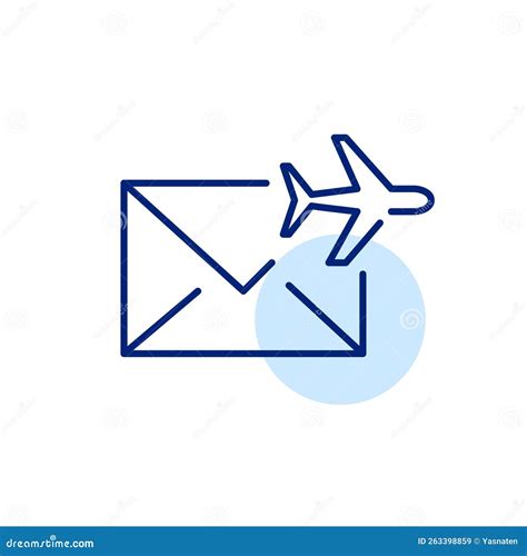 Speed Post Overseas Mail Delivery. Pixel Perfect, Editable Stroke Line