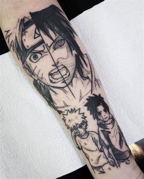 Sasuke Y Naruto Uma Linda Tatoo Tatuagens De Anime Tatuagem Tatuagem Do Naruto