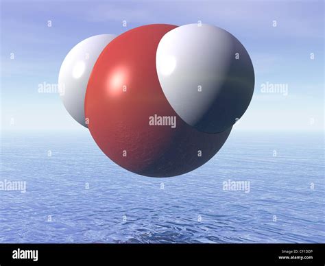 Chemical Structure Of A Water Molecule Banque De Photographies Et D