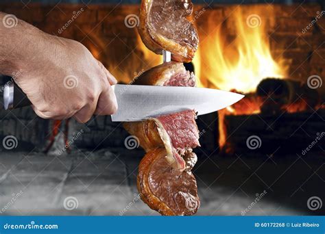 Grilled Brazilian Barbecue Stock Photo Image Of Flame Cooking 60172268