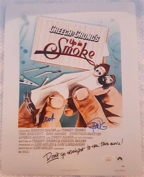 Cheech Marin Tommy Chong Signed Up In Smoke X Photo Jsa Coa