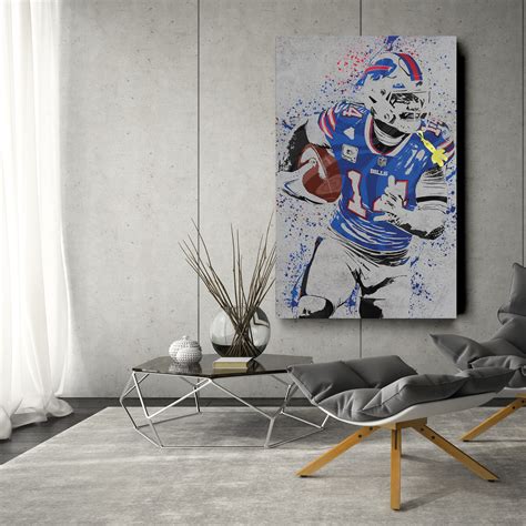 Stefon Diggs Poster Artwork Buffalo Bills Canvas Wall Art Home Etsy