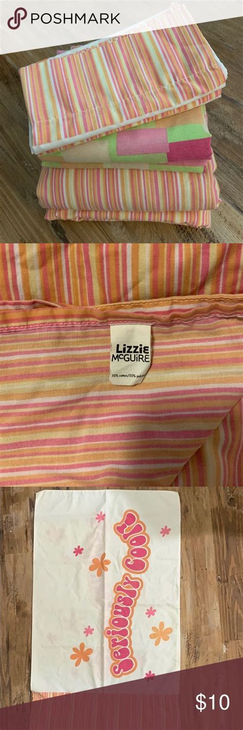 Lizzie Mcguire Twin Sheet Set Includes 1 Fitted Sheet 1 Flat Sheet 1