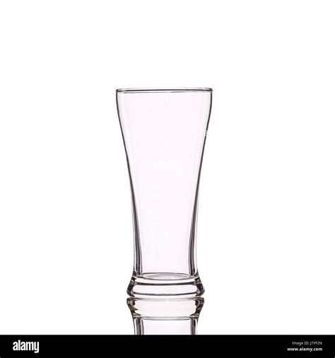 Empty Clear Drinking Glass Studio Shot Isolated On White Background