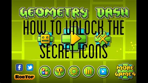 How To Unlock The Secret Icons In Geometry Dash YouTube