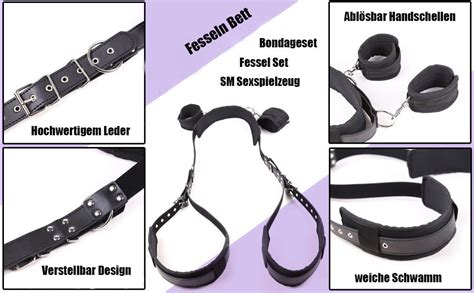 BDSM Bondageset Fessel Set Fessel Sex Set mit Handschellen Fußfesseln