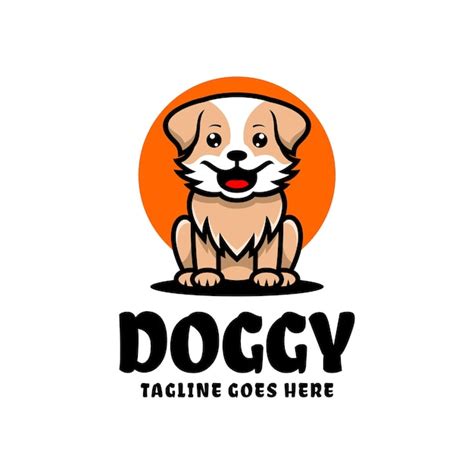 Dise O De Logotipo De Mascota De Ilustraci N De Perrito Lindo Vector