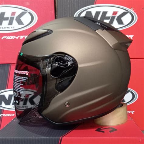 Jual Helm NHK R6 SOLID GOLD NMAX DOFF Helm Half Face Nhk R6 Polos