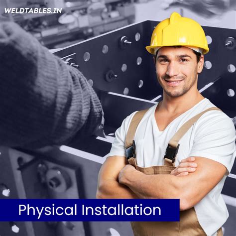 physical installation unit alfa weldtablesin  welding table