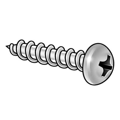 Zoro Select Sheet Metal Screw X In Plain Stainless Steel