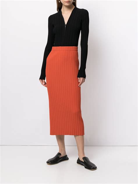 Proenza Schouler White Label Ribbed Knit Midi Skirt Farfetch