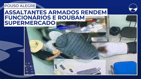 Assaltantes armados rendem funcionários e roubam supermercado em Pouso