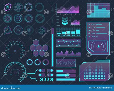 Hud Elements Sci Fi Science Futuristic User Interface Menu Buttons