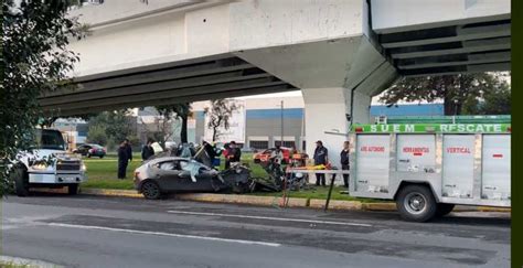 Muere Joven Al Chocar Su Auto Contra Base De Puente En Paseo Tollocan En Toluca Reporteros En