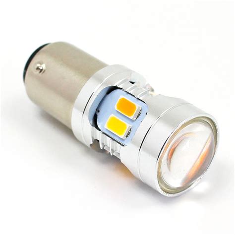 Csiledw White And Amber 6v And 12v Led Combined Side And Indicator Lamp Sbc Ba15d Fitting All