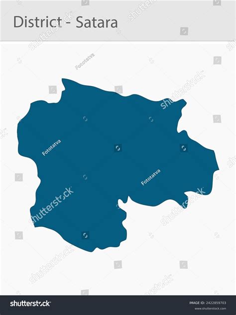 Satara Map Satara District Map Maharashtra Royalty Free Stock