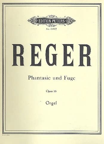 Fantasie Und Fuge C Moll Op 29 Weiden Herbst 1898 Von Max Reger