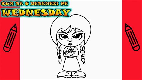 Cum Sa O Desenezi Pe WEDNESDAY ADDAMS Deseneaza Singur Invata Usor