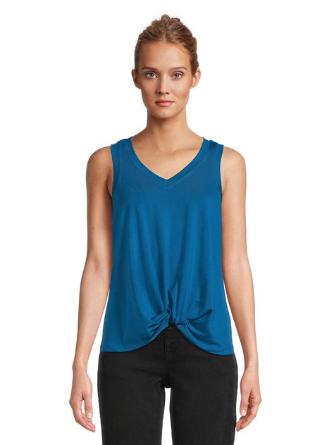 Time And Tru Womens Sleeveless Twist Tank Top