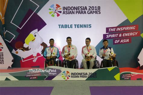 Penyerahan Medali Tenis Meja Putra Asian Para Games 2018 By INAPGOC M