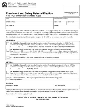 Fillable Online Defined Contribution Salary Deferral Change Form R B