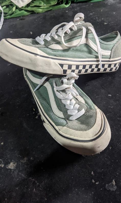 Vans Style Decon Sf Salt Wash Hedge Green Antique White Original